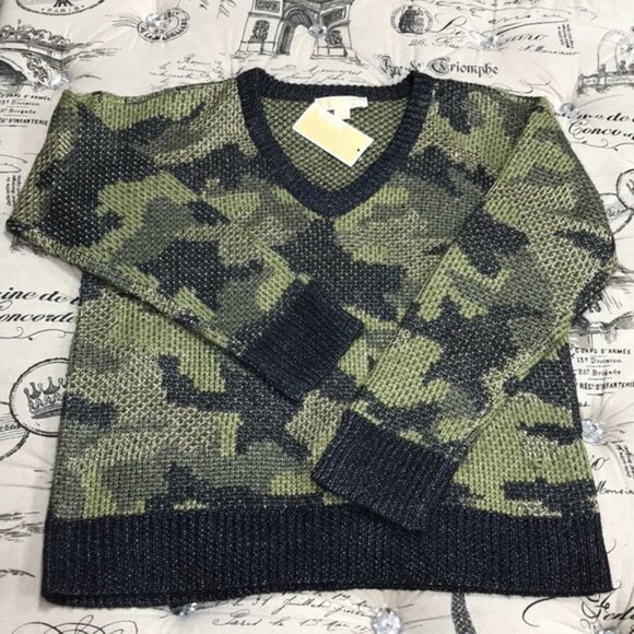 Michael Michael Kors Camouflage Gold Sweater - Picture 2 of 6